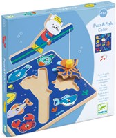 Djeco puzzle en bois jouet - puzzle poisson coloré pour enfants-3