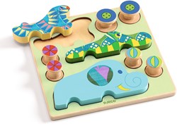Djeco puzzle Puzz & Roll Bariolo - puzzle coloré jouet