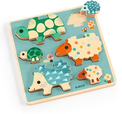 Djeco puzzle en bois jouet - Puzz & Play Family FSC 100% durable
