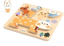 Djeco puzzle en bois WoodyStack - jouet éducatif puzzle enfant