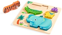 Djeco puzzle en bois WoodyWild - jouet éducatif FSC 100%