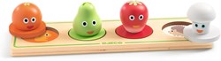 Djeco puzzle en bois - jouet pour tout-petits Vegi'n'Co avec gros boutons