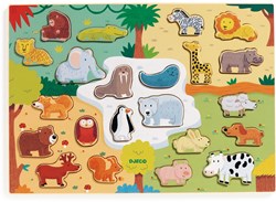 Djeco puzzle en bois animaux - jouet éducatif FSC 100%