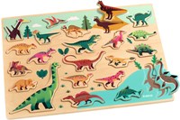 Djeco puzzle en bois dinosaure - jouet éducatif FSC 100%-2