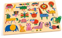 Djeco puzzle en bois jouet - Puzzlo Geo - FSC 100% durable-2