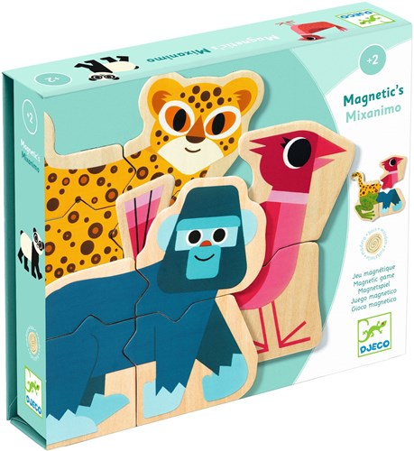 Djeco magnets en bois Mixanimo - jouet éducatif FSC 100% animaux-3