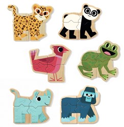 Djeco magnets en bois Mixanimo - jouet éducatif FSC 100% animaux