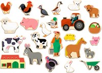 Djeco magnets en bois ferme - FSC 100% - jouet éducatif enfants