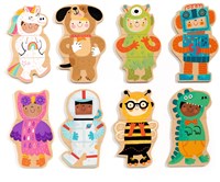 Djeco aimants en bois Fancy-up - jouet éducatif FSC