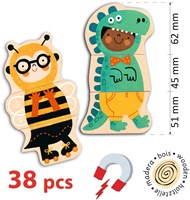 Djeco aimants en bois Fancy-up - jouet éducatif FSC-2