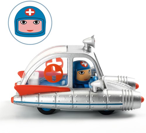 Djeco jouet spatial Space Ambulance - véhicule de secours-2