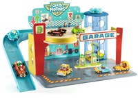 Djeco garage en bois Crazy Motors - jouet FSC 100% avec ascenseur
