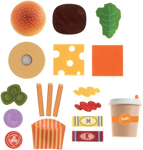 Djeco jouet set américain - gourmandises en bois FSC 100%-2