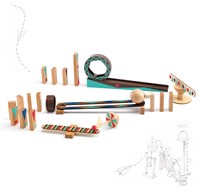 Djeco jouet en bois à réaction en chaîne Zig & Go Roll 28 pièces FSC