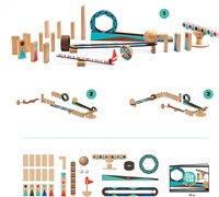 Djeco jouet en bois à réaction en chaîne Zig & Go Roll 28 pièces FSC-2