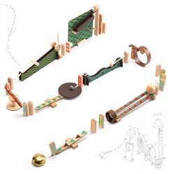 Djeco circuit à billes en bois Zig & Go - Big Boum Wall 48 pièces FSC