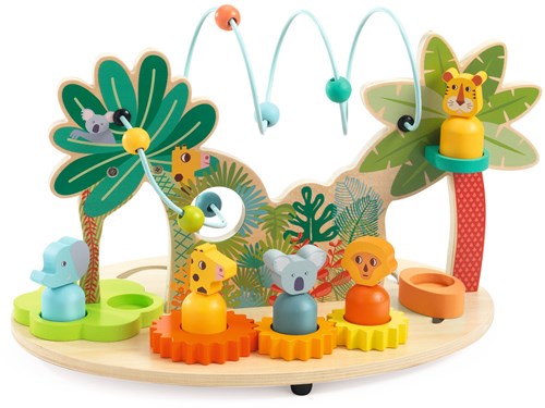 Djeco table d'activités jungle Multi Big table de jeu en bois-2