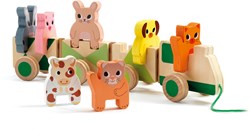 Djeco train jouet en bois animaux de la ferme FSC coloré