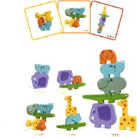 Djeco jeu de construction Ze Totanimo - jeu d'équilibre animaux en bois FSC-3