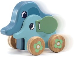 Djeco jouet musical en bois éléphant PitiSing FSC 100% bébé