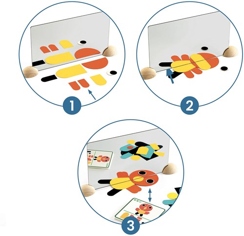 Djeco jeu de miroir Ze Mirror Animals - jouet éducatif FSC animaux-2