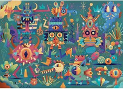 Djeco puzzle Fête des monstres - 50 pièces - carton FSC