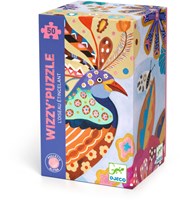 Djeco puzzle Sparkling bird - 50 pièces - carton FSC pailleté-3