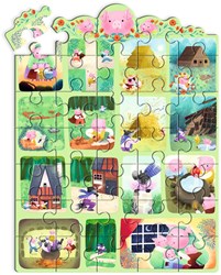 Djeco puzzle Les Trois Petits Cochons - 35 pièces - FSC MIX
