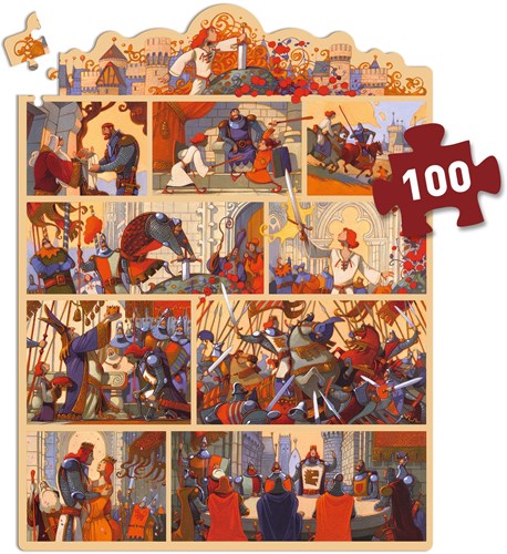 Djeco puzzle - puzzle enfant Le Roi Arthur aventure chevalier-2