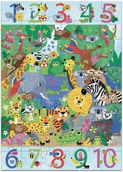 Djeco puzzle géant Jungle - jouet éducatif carton FSC