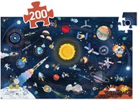 Djeco puzzle espace 200 pièces avec livret - jouet éducatif-2