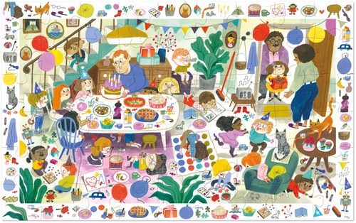 Djeco puzzle anniversaire - puzzle d'observation 54 pièces enfants
