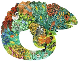 Djeco puzzle Caméléon - puzzle animal en carton FSC 150 pièces