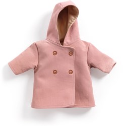 Djeco vêtements de poupée Manteau à capuche rose - accessoire pour bébé poupée