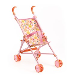 Djeco accessoires poussette poupée Flowers - 54 cm buggy léger