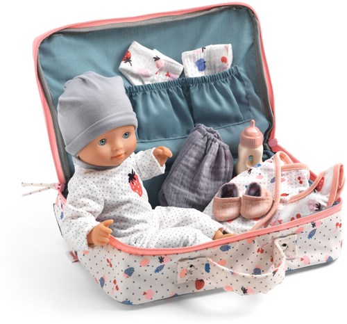 Djeco valise poupée POMEA Baby POMEA La valise de Vanille jouet-2