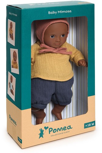 Djeco poupées 32 cm poupée bébé Mimosa - poupée douce avec yeux dormeurs-3