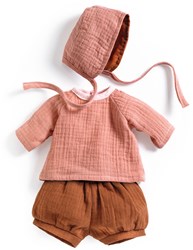 Djeco vêtements de poupée Peach - tenue en coton pour poupées bébé