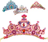 Djeco mosaïques & stickers set créatif princesses - diadèmes à décorer