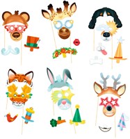 Djeco mosaïques & stickers Animal party kit photobooth créatif