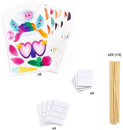 Djeco mosaïques & stickers Animal party kit photobooth créatif-2