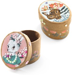 Djeco mosaïques & autocollants Mignon - coffret créatif pour enfants