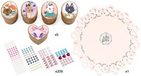 Djeco mosaïques & autocollants Mignon - coffret créatif pour enfants-2