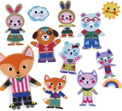 Djeco set créatif mosaïque Funky family - stickers et aimants FSC MIX