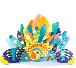 Djeco Rio - Kit créatif pour enfants avec plumes et autocollants