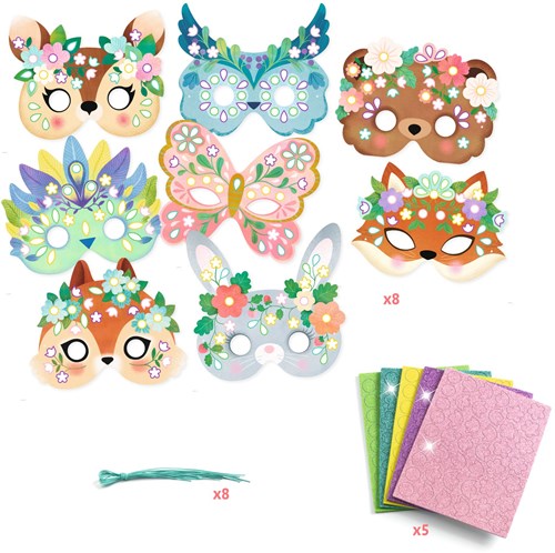 Djeco kit créatif mosaïque et stickers animaux de la forêt FSC MIX-3
