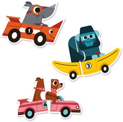 Djeco puzzle duo Racing Cars - FSC MIX - jouet véhicules