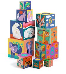 Djeco blocs à empiler Animaux sauvages - jouet en carton FSC MIX