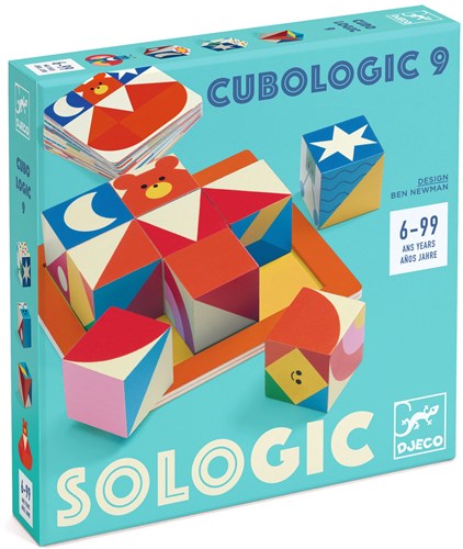 Djeco jeu de puzzle en bois Cubologic 9 - jouet éducatif FSC-2