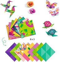 Djeco kit origami animaux et fleurs tropicaux papier FSC-2